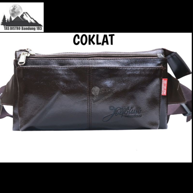 Waistbag Tas Slempang Kulit Oscar Pria / Tas Slempang semi Kulit