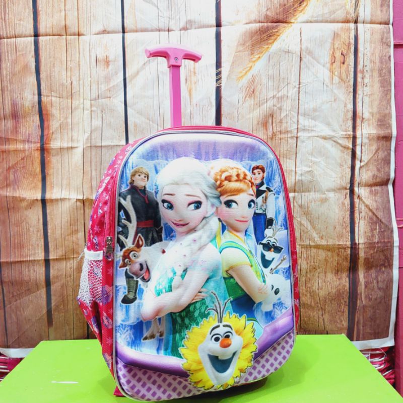 Tas Ransel Troli Anak Emboss Gambar 3Dimensi Tas SD - Tas Anak - Tas Troli