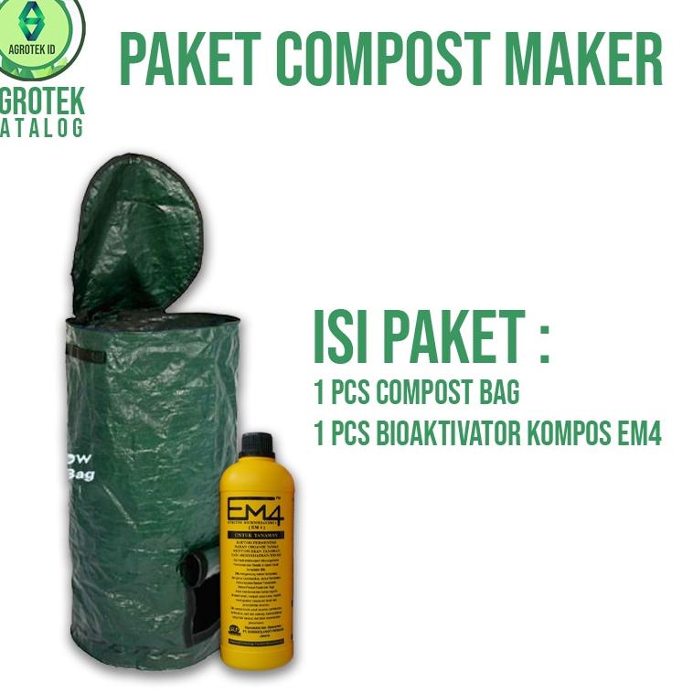 (Seri(F83C)✪) Paket Pembuatan Kompos Bioaktivator EM4 Compost Bag terviral