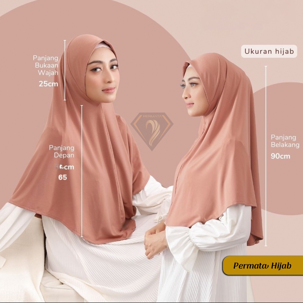 Bergo Hamidah Non Pet Jumbo Jersey XL