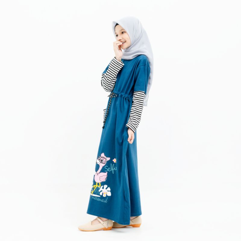Gamis Anak Perempuan Kaos Muslimah Tanggung Terbaru Kekinian 6 Tahun Sampai 14 Tahun