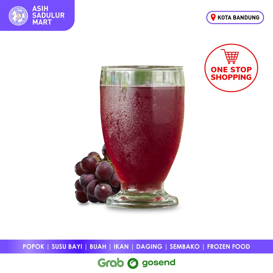 

Jus Buah Anggur Merah Asli Bukan perasa buah.
