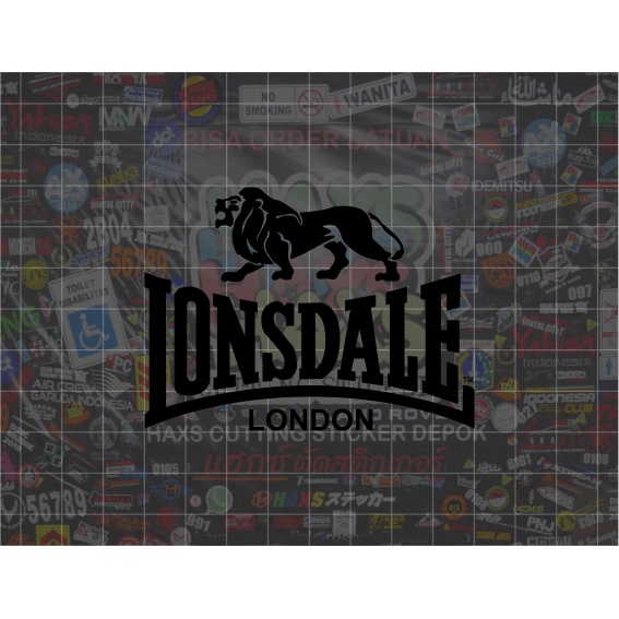 Cutting Sticker Logo Lonsdale London Ukuran 8 Cm