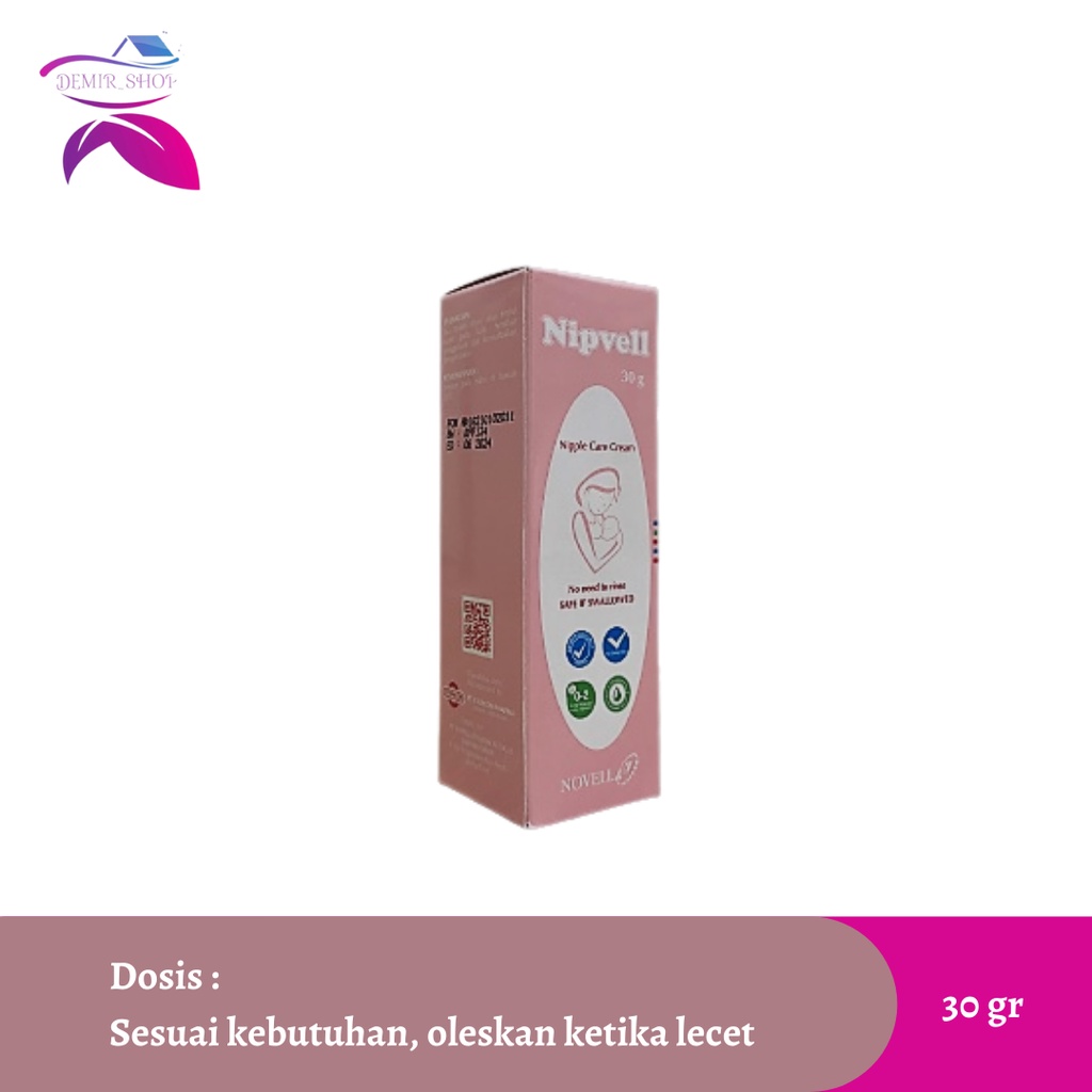 Nipvell Cream 30 gr Nipple Cream / Krim Untuk Puting Lecet