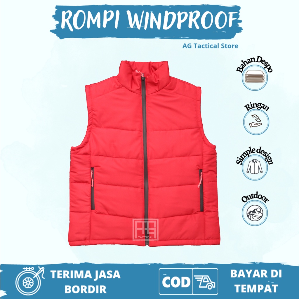 Jaket Rompi Perasut Motor Vest Riding Pelindung Dada Bodyvest Anti Angin