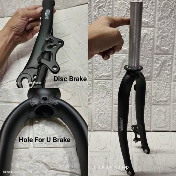 GARPU FORK ALLOY SEPEDA LIPAT UKURAN 20 MURNI MAUPUN 20 PLUS MERK