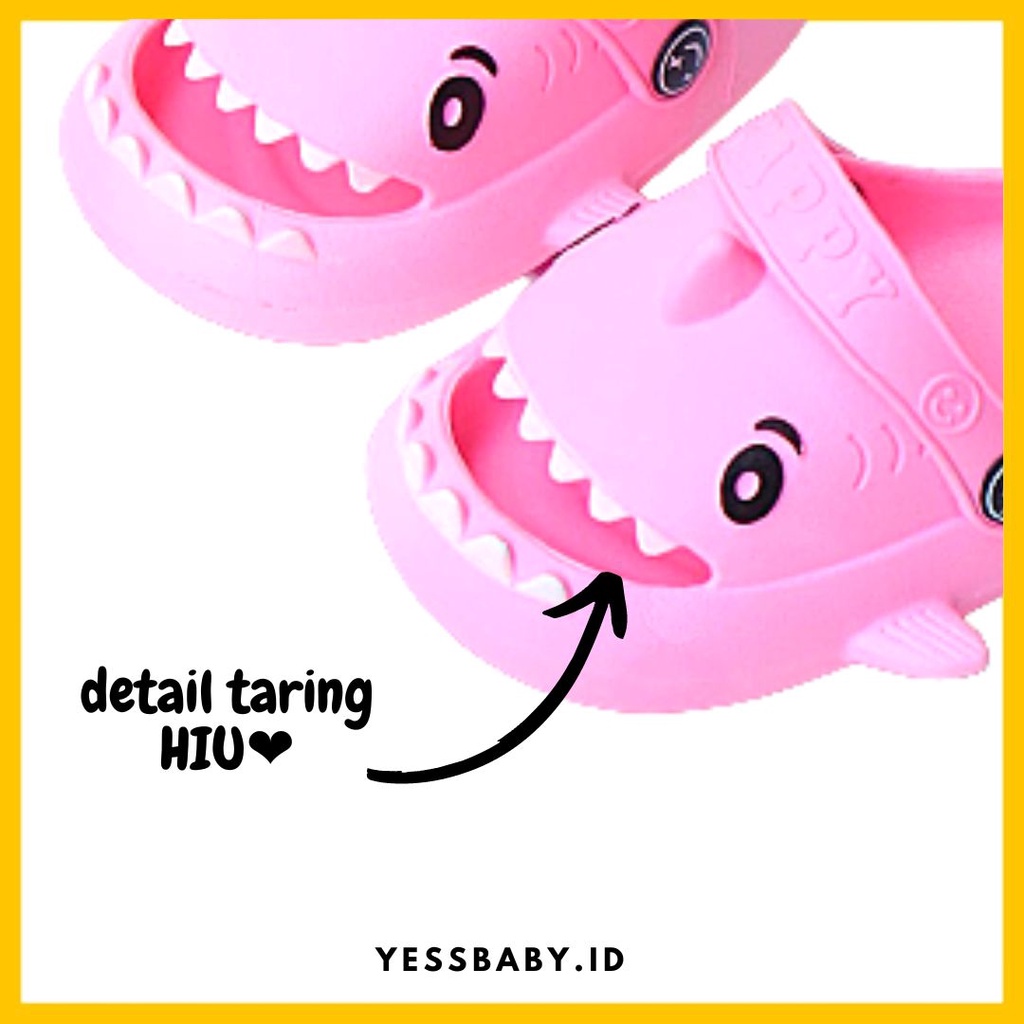 yessbaby [Bebas Ongkir] Sendal Hiu Anak Sandal HIU Wanita Anti Slip Empuk Sendal Baby Shark anak Import Slip On Sandal Jelly Korean