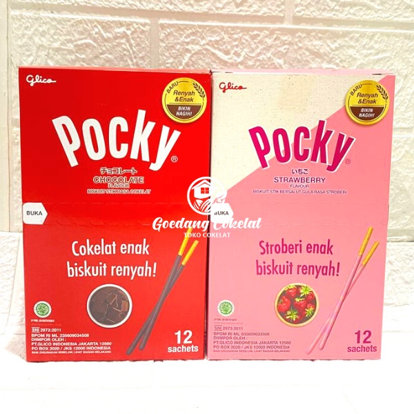 

Glico POCKY Coklat Stick Single Sachet 1 Box Isi 12 Pcs x 12 gr