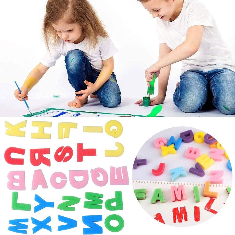 Lanfy Alfabet Grafiti Spons Tk Edukasi DIY Mainan Perlengkapan Seni Doodle Tools Anak Art Graffiti Seal