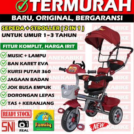 Promo  [BISA COD] SEPEDA ANAK RODA TIGA 3 FAMILY F-860 PREMIUM TERLARIS TERPERCAYA ORIGINAL