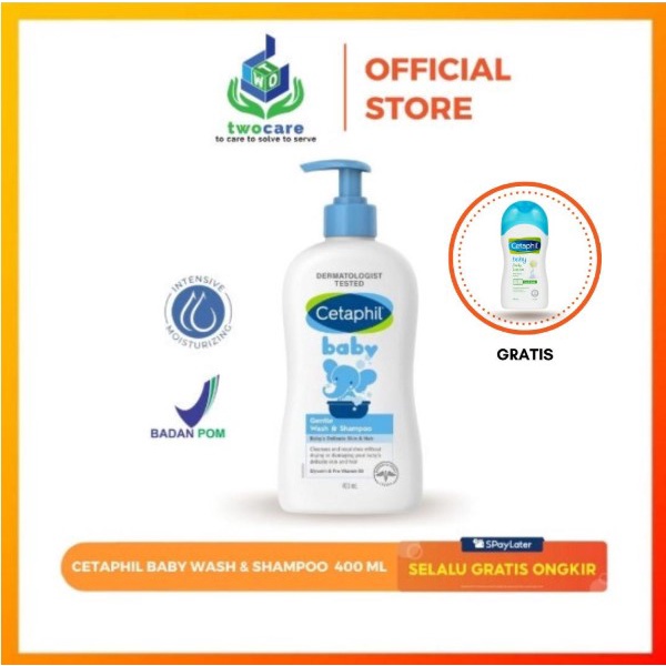 Cetaphil Baby Gentle Wash &amp; Shampoo 400ml Sabun Mandi dan Shampo untuk Perawatan Kulit Bayi