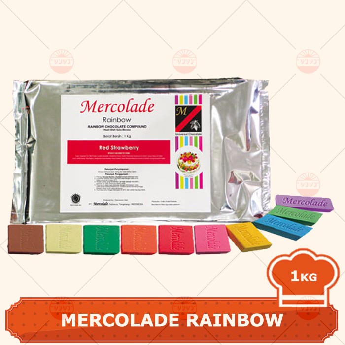 

COKLAT MERCOLADE RAINBOW CHOCOLATE COMPOUND 1KG - Greentea