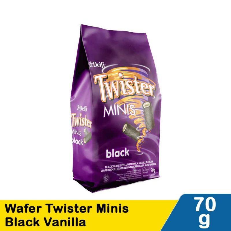 

Delfi Wafer Stick Twister Minis Black Vanila 70G