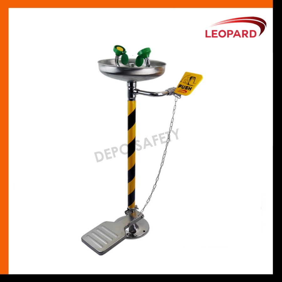 Emergency Eyewash Pedestel Mounted Stainless Steel Leopard 0253