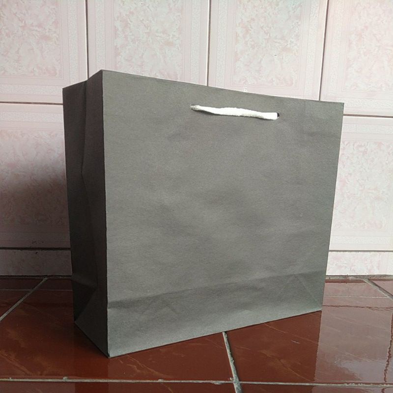 paper bag polos paper bag hitam uk 35x30 tas kertas Samson shopping bag