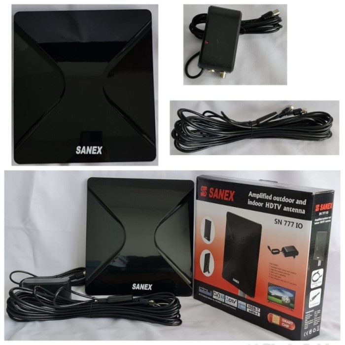 Ant Sanex Antena Tv 777 Indoor Outdoor Digital Analog Hdtv Dvb-T