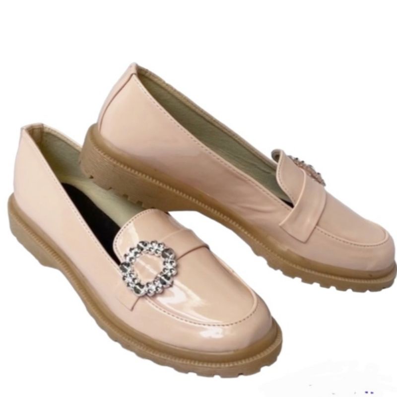 Sepatu Wanita Loafers Import Premium Quality ID150 Sepatu Docmart Wanita Fashion Terbaru Slip On Korean style Bisa Cod