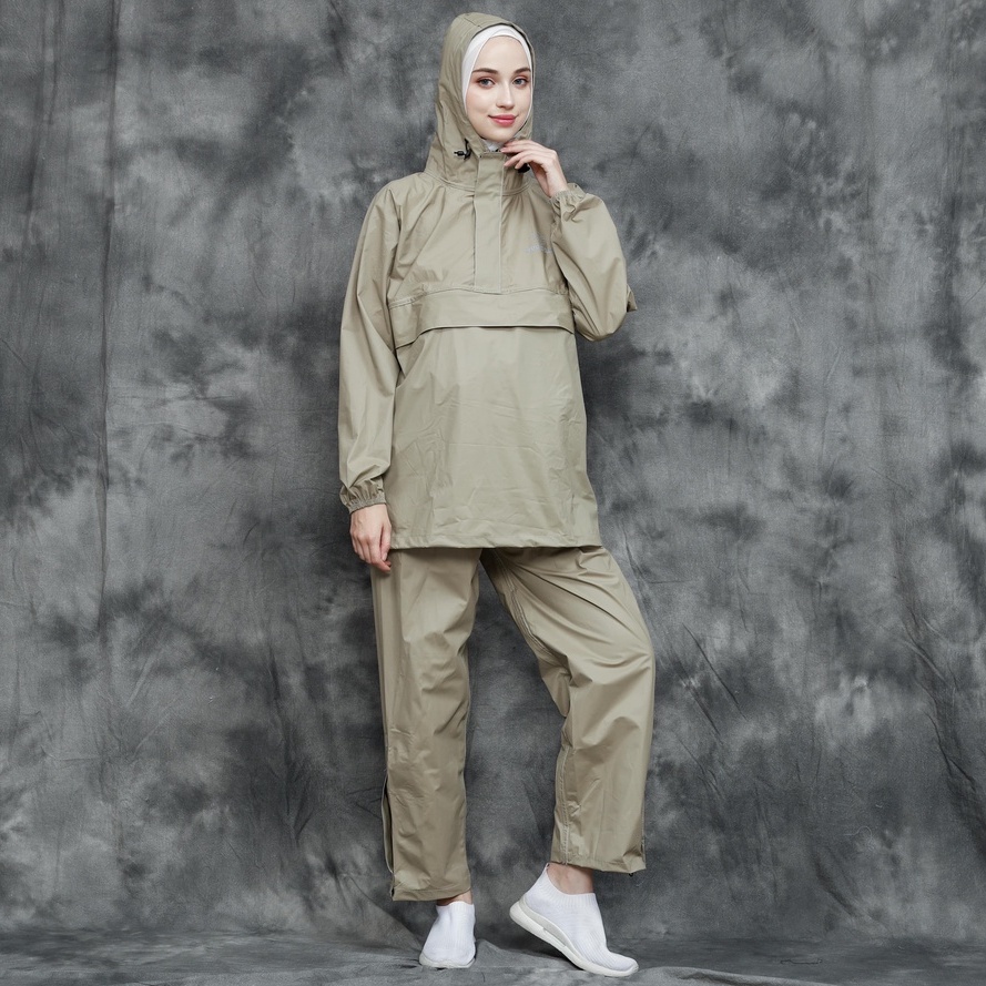 HOODJAS / KANGAROO RAINCOAT / Jas Hujan Kangguru / Anti Bocor / Jas Hujan Saku Kangguru / Pria Wanita Dewasa Anti Air /  Bahan Waterproof CREAM