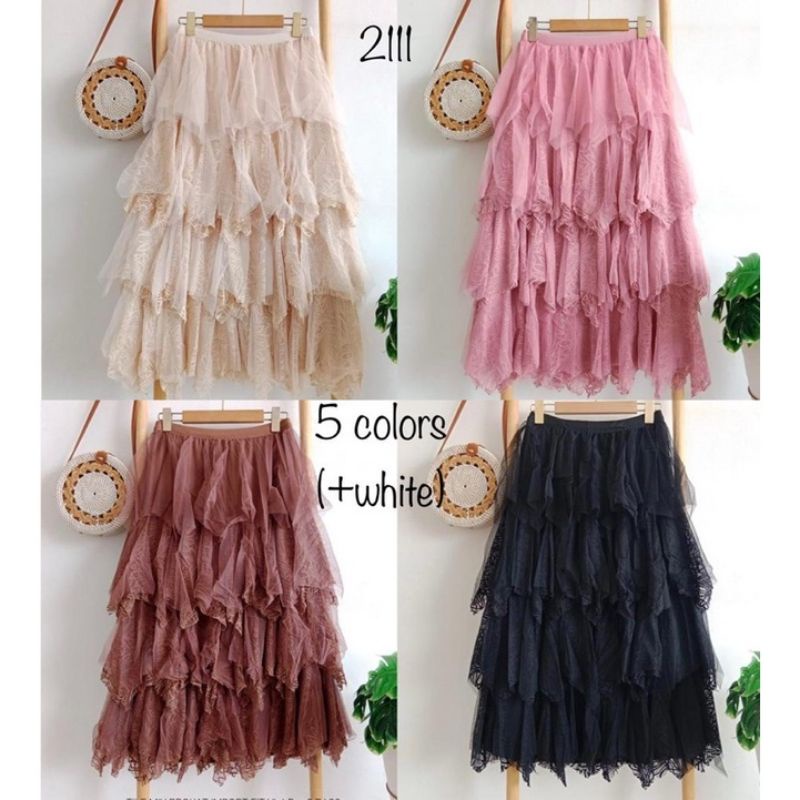 Rok Panjang, Import, Premium, Tile Kombinasi Brukat, Furing Panjang