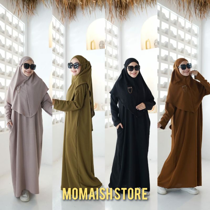 [NewProduct]Abaya set kerudung|abaya crinkle|abaya polos