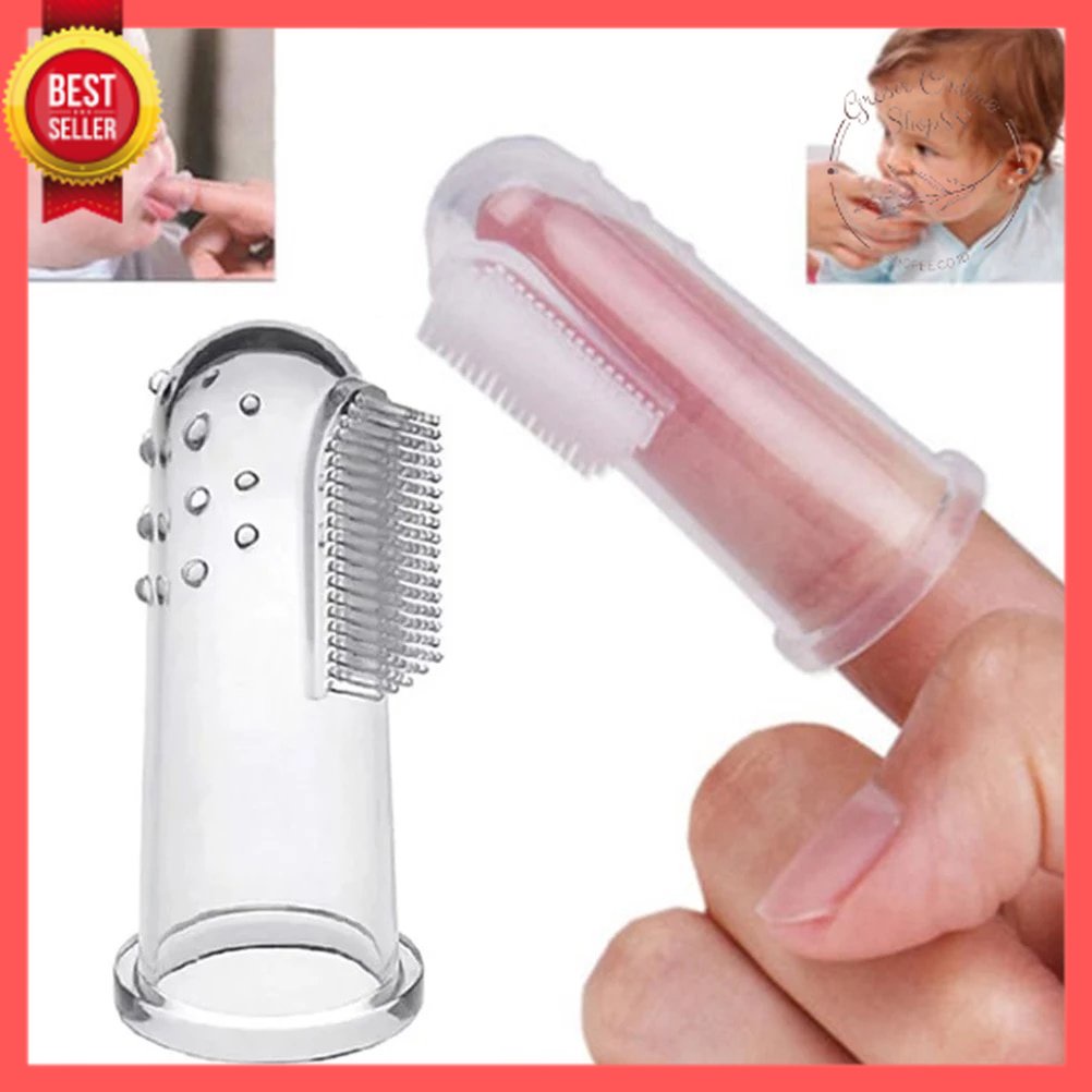 GOS -I209- Sikat Gigi Jari Silikon - Sikat Gigi Bayi Silikon - Sikat Lidah Jari - Baby Tooth Brush Silicone BPA FREE