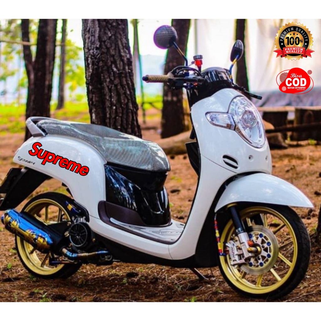 CUTTING STICKER STRIPING LOGO SUPREME SCOOPY 2017 - 2020 KEREN KEKINIAN SUNMORI