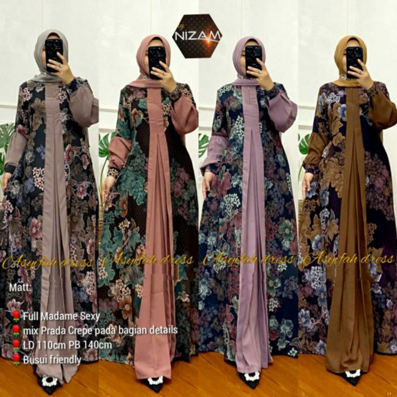 AsyiFah Dress Maxy Busui Friendly Terbaru