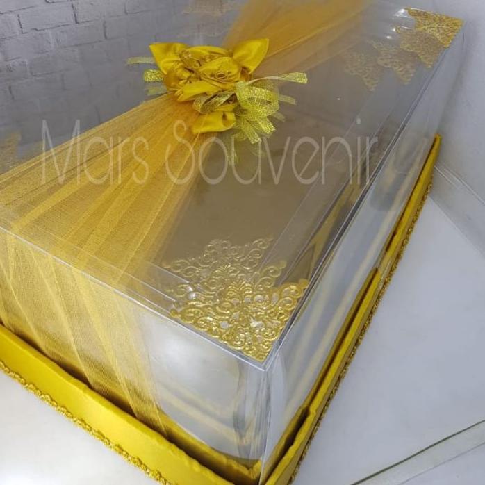 

ダ Kotak Hantaran - Seserahan Mika Tile 1 Set Isi 4 Box UK Sedang- Terjangkau