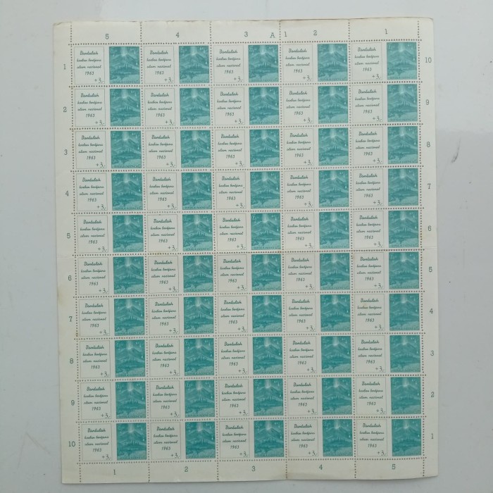 

✨NEW✨ - fullsheet perangko bencana alam Rp 6 1963
