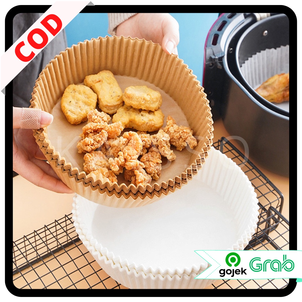 KAISSO - [25/50 LEMBAR] BAKING PAPER AIR FRYER ANTI LENGKET / SHEETS AIR FRYER / ALAS KERTAS AIR FRYER