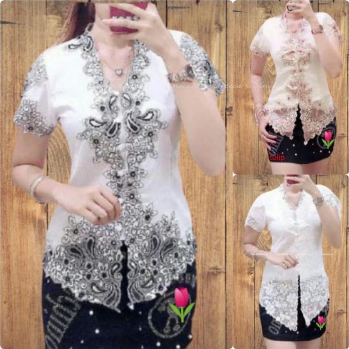 Kebaya Encim Senada Modern Lengan Pendek Tulip Wanita