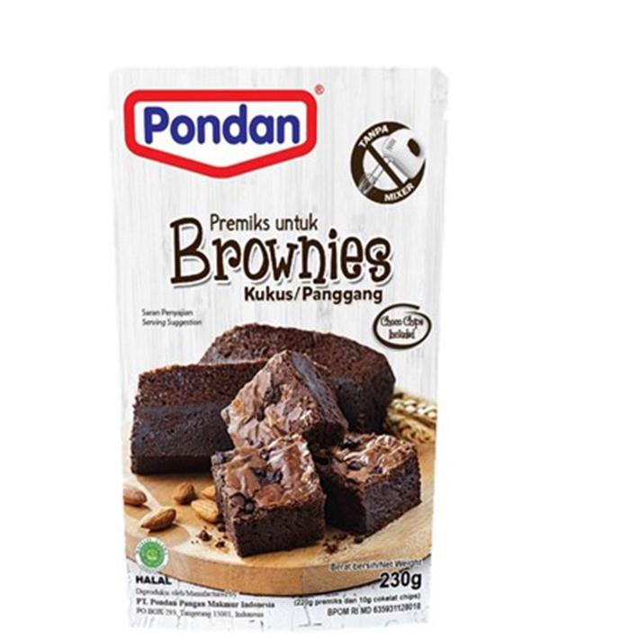 ◀ Pondan Tepung Premiks Brownies Kukus &amp; Panggang Chocolate 230 gr ❝❞