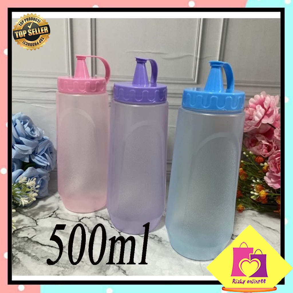 Rizkyonline88 Botol kecap warna ukuran 500ml  BKC105/BK002