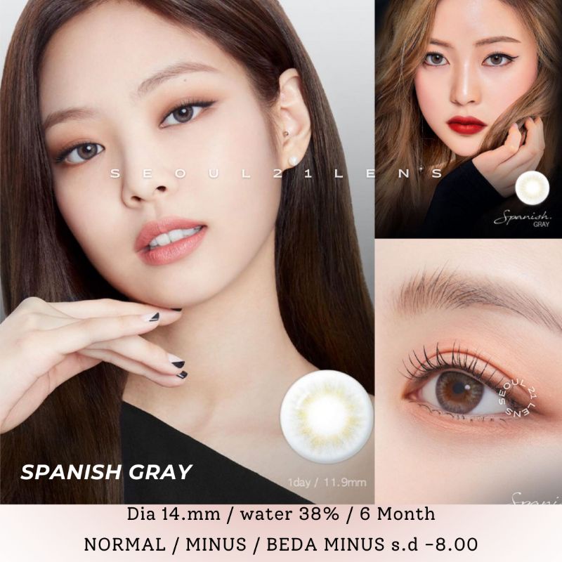 SOFTLEN SPANISH GRAY NORMAL MINUS s.d -8.00 ORIGINAL MADE IN KOREA