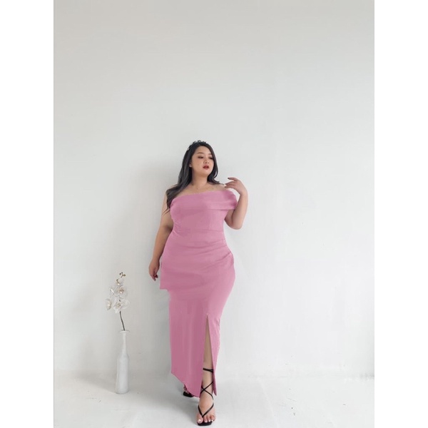 Melody Dress Bigsize Scuba Premium Dress Jumbo Wanita