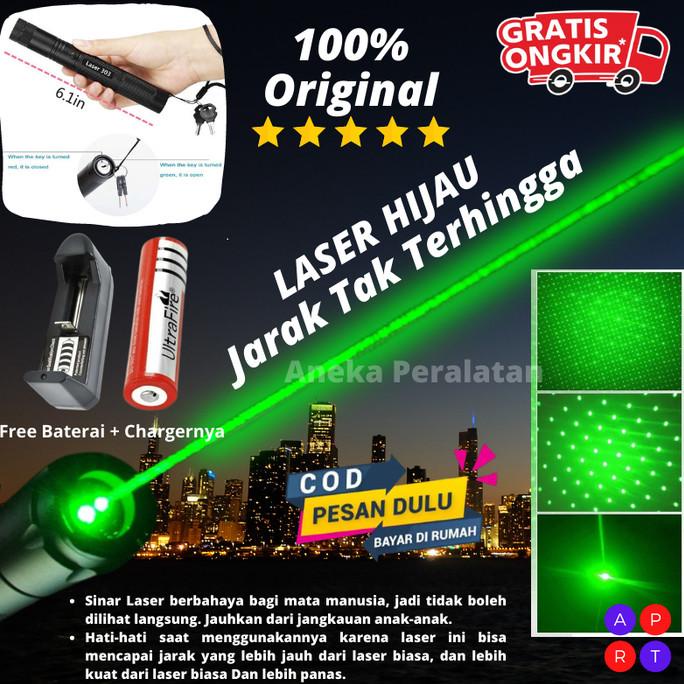 Green Laser Pointer Jarak Jauh Laser Presentasi Senter laser Hijau