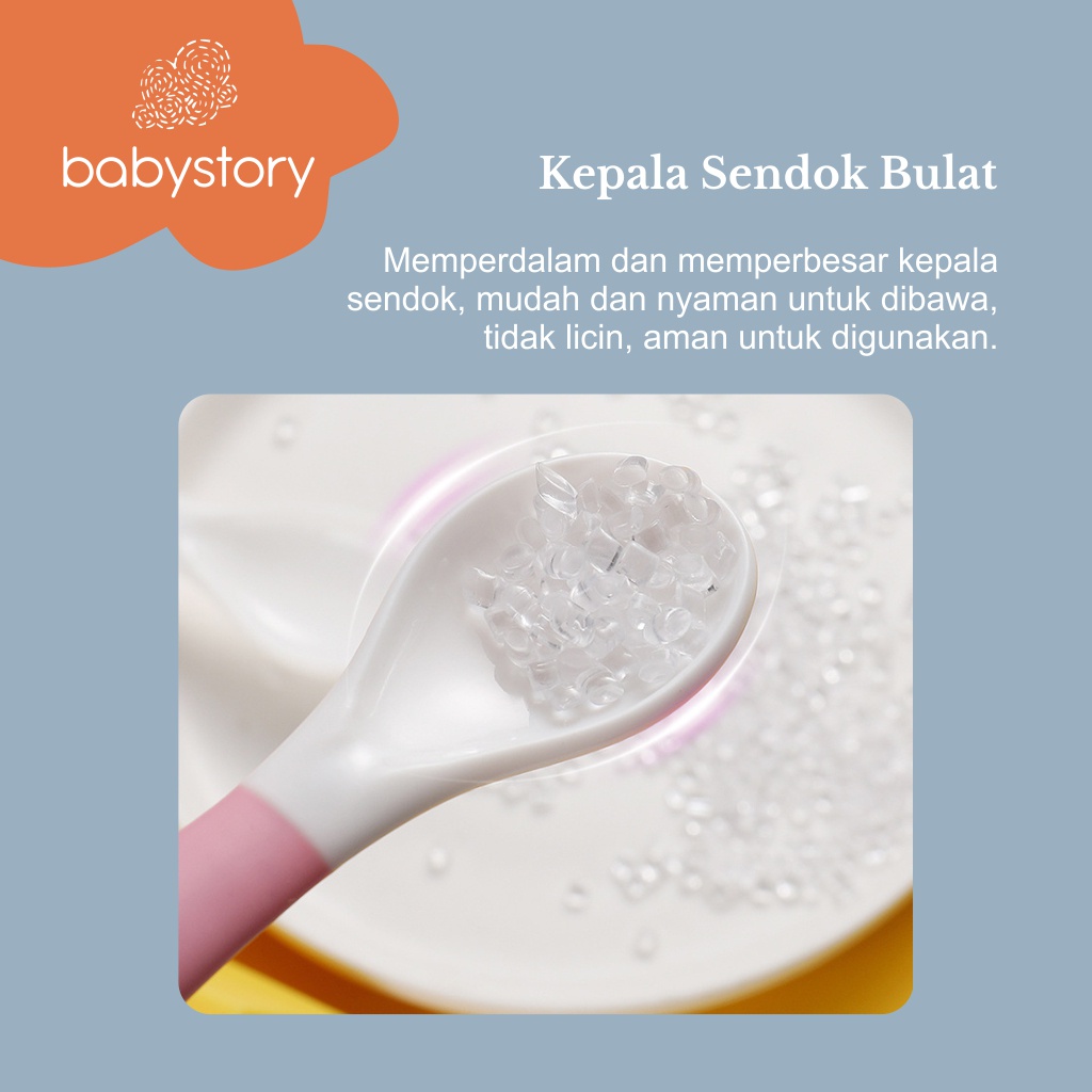 sendok garpu bayi silicone karakter penguin sendok garpu bayi silikon bisa nekuk 360 derajat