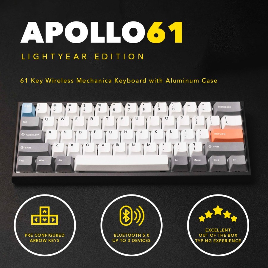 Press Play Apollo61 Lightyear Edition Wireless Mechanical Keyboard