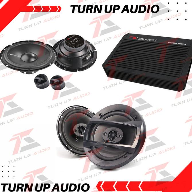 Paket Audio Mobil Nakamichi Full Set Power Dan 4 Speaker Pintu Mobil