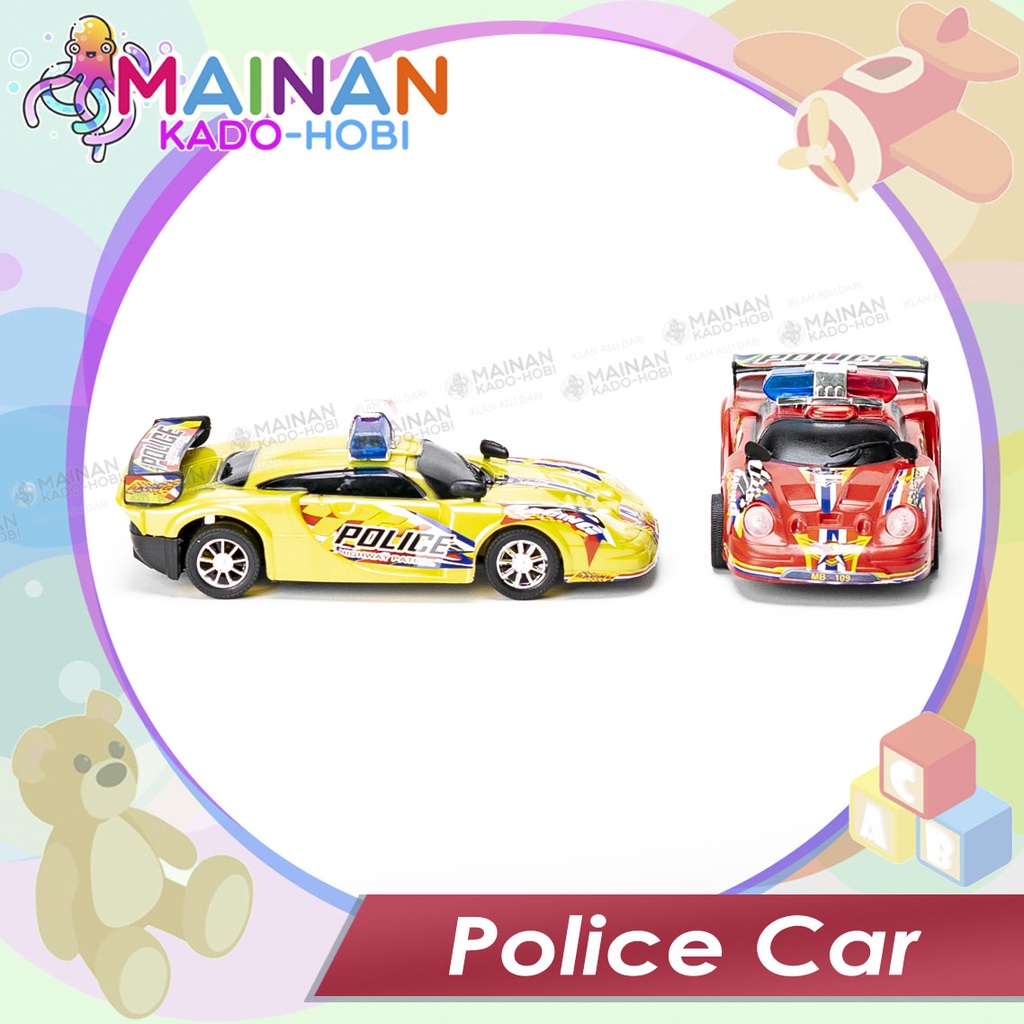 MAINAN ANAK MINIATUR DIECAST POLICE CAR MOBIL POLISI