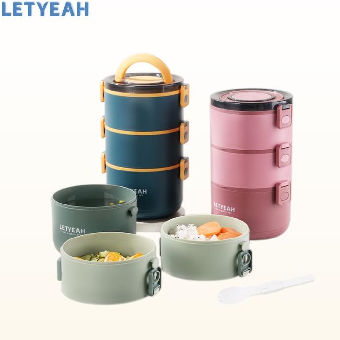 LetYeah 3 susun kotak makan portable 2200ml lunch box anti tumpah