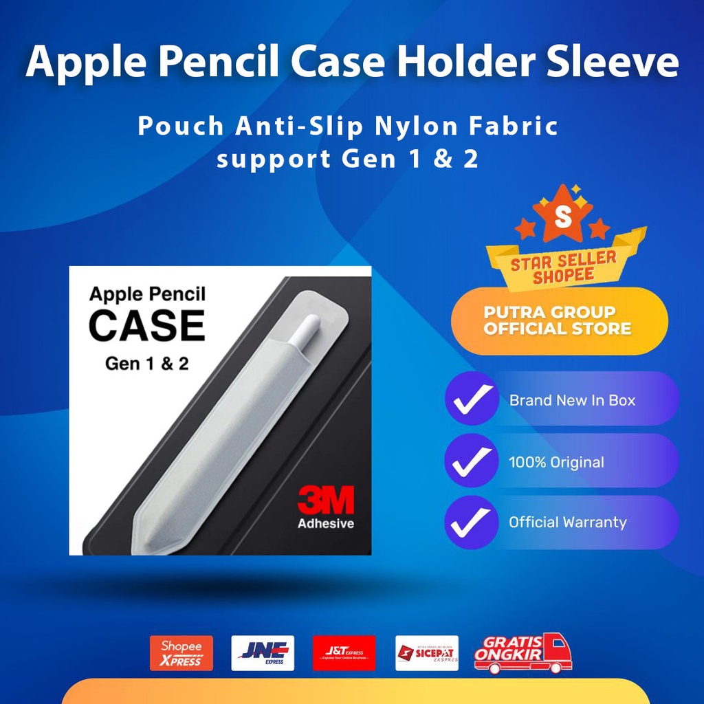 Apple Pencil Gen 1 2 Case Holder Sleeve Pouch Anti-Slip Nylon Fabric