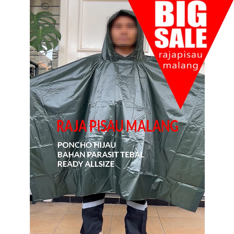 PONCO RAIN COAT JAS HUJAN SHB PONCO LENGAN ATAU KELELAWAR HITAM BIRU NAVY HIJAU ARMY MERAH MARUN PONCHO POLOS