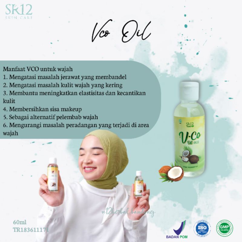 Vco SR12 Minyak Kelapa Asli Untuk Wajah Biang Keringat Virgin Coconut Oil