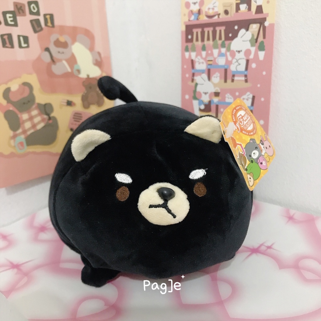 Any Fun Shiba Inu Black Hitam Dog Anjing [New Tag] - Plush Doll Boneka