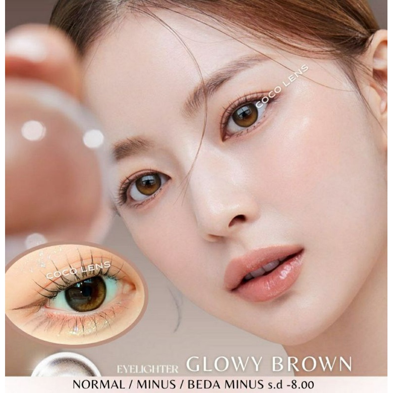 Soflens Eyelighter Glowy Brown Black Gray Normal Minus MADE IN KOREA