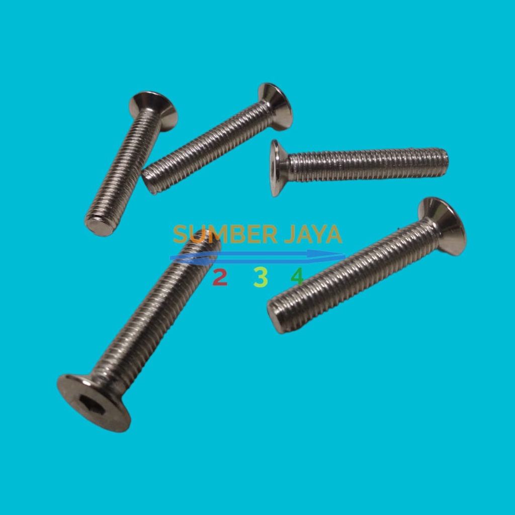 BAUT M8 JFL STAINLESS 8 X 45 KEPALA KUNCI L TERMURAH