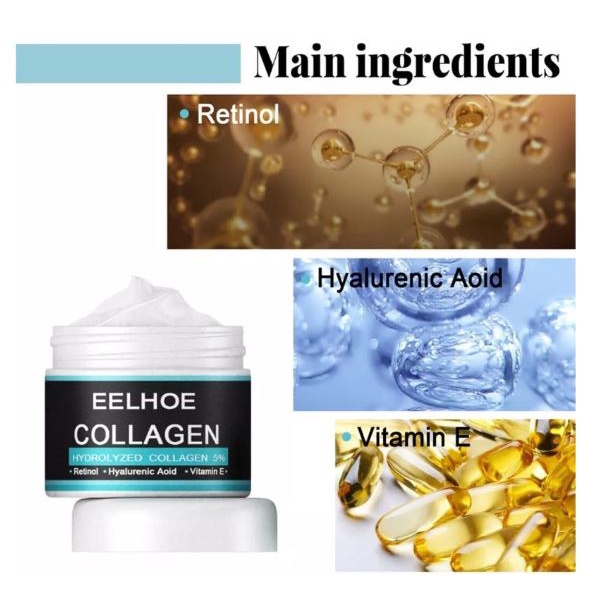 EELHOE Men's Collagen Cream  Penghilang Kerutan Kantung Mata 50gr