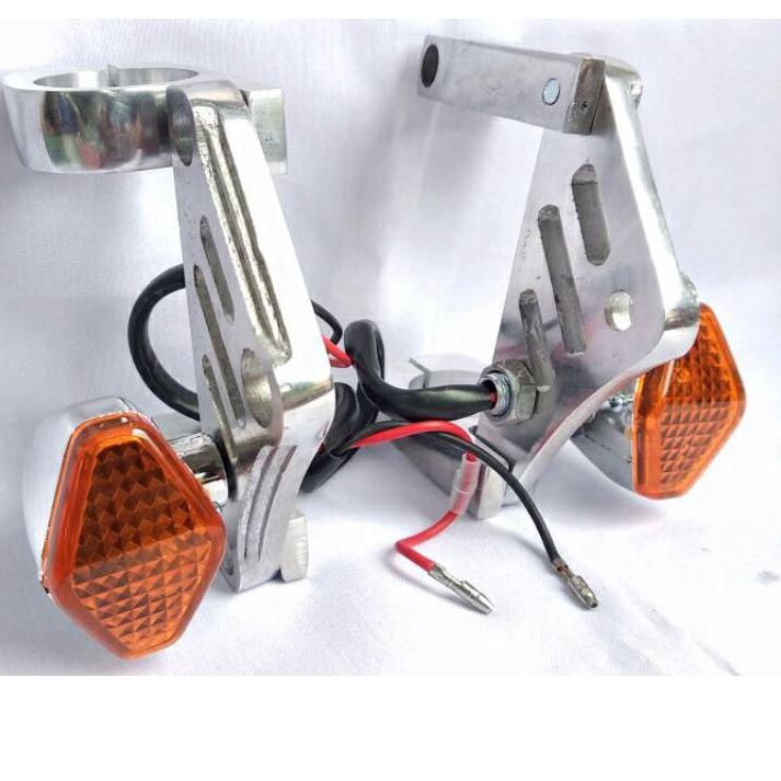☁ A024 Kupingan Cnc Set Sen Diamond TM lampu sein diamon pangkon as 33 31 breket pesek breket pangko