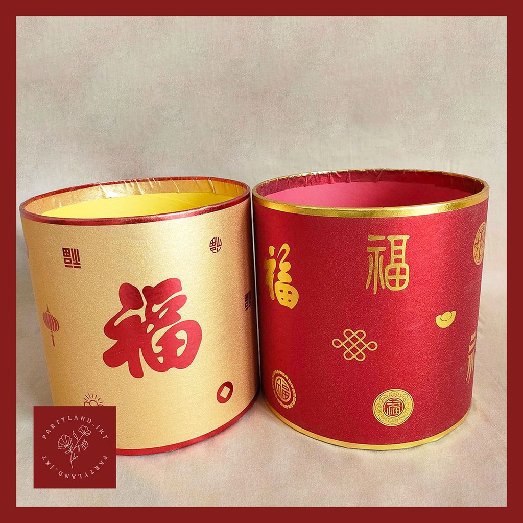 New Year Motif FU Flower Pot Imlek Dekorasi 2023 Hiasan Vas Bunga Imlek  Gold Red dekorasi imlek